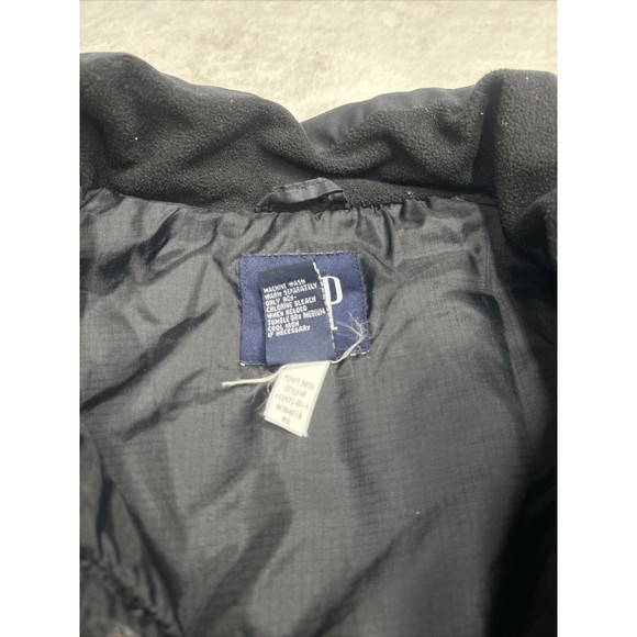 Vintage Y2K Gap Black Full-Zip Puffer Vest Men's Size Small - Picture 4 of 8